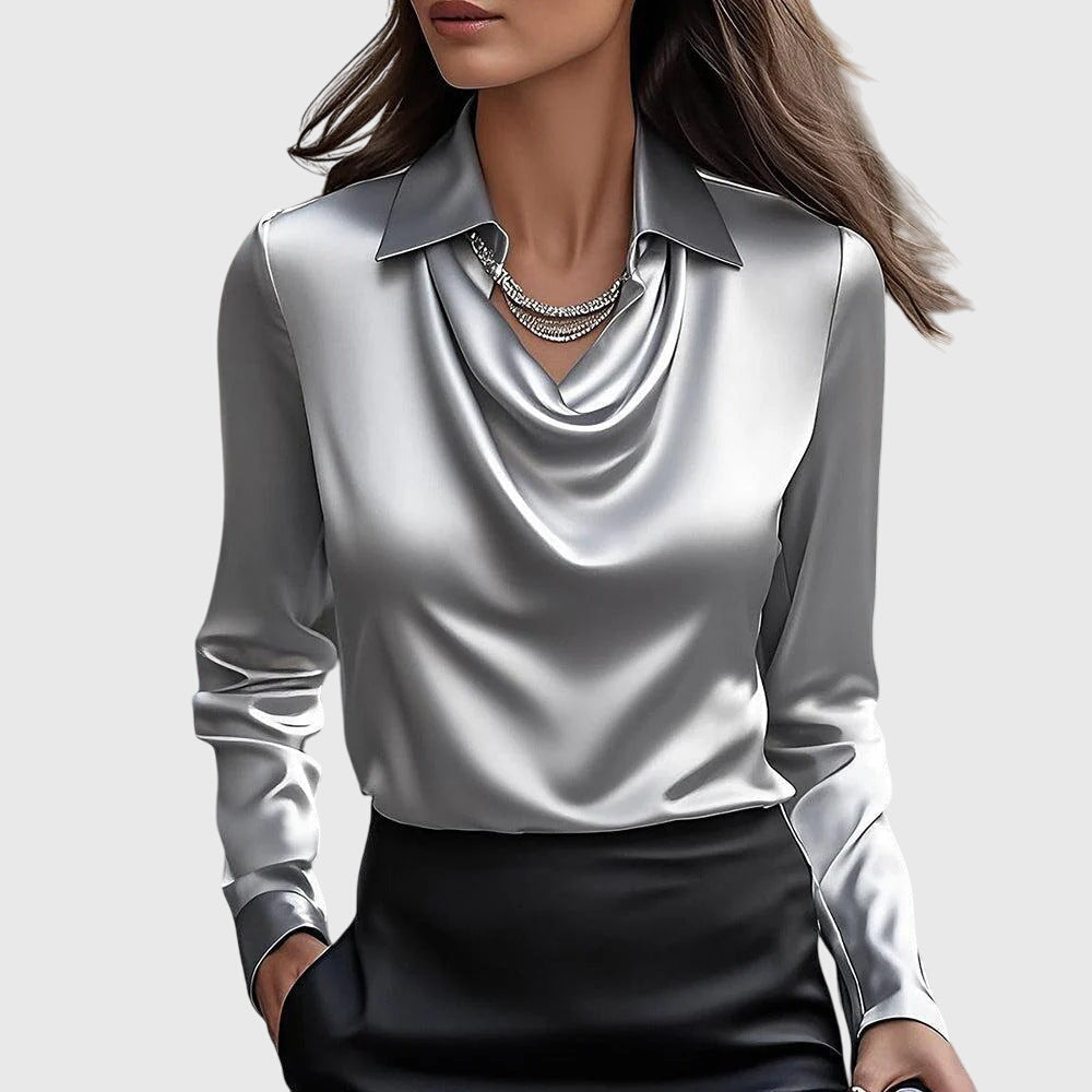 Nola | Blouse à brillance satinée
