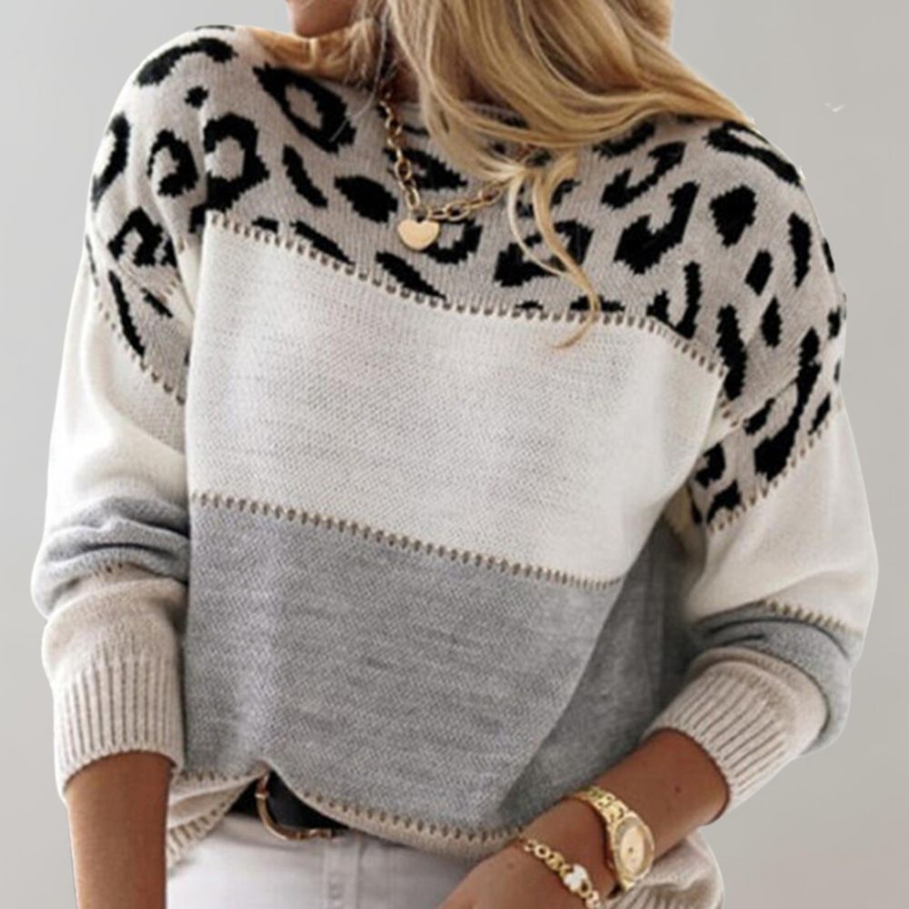 Cheyenne™ | Pull en Laine design léopard