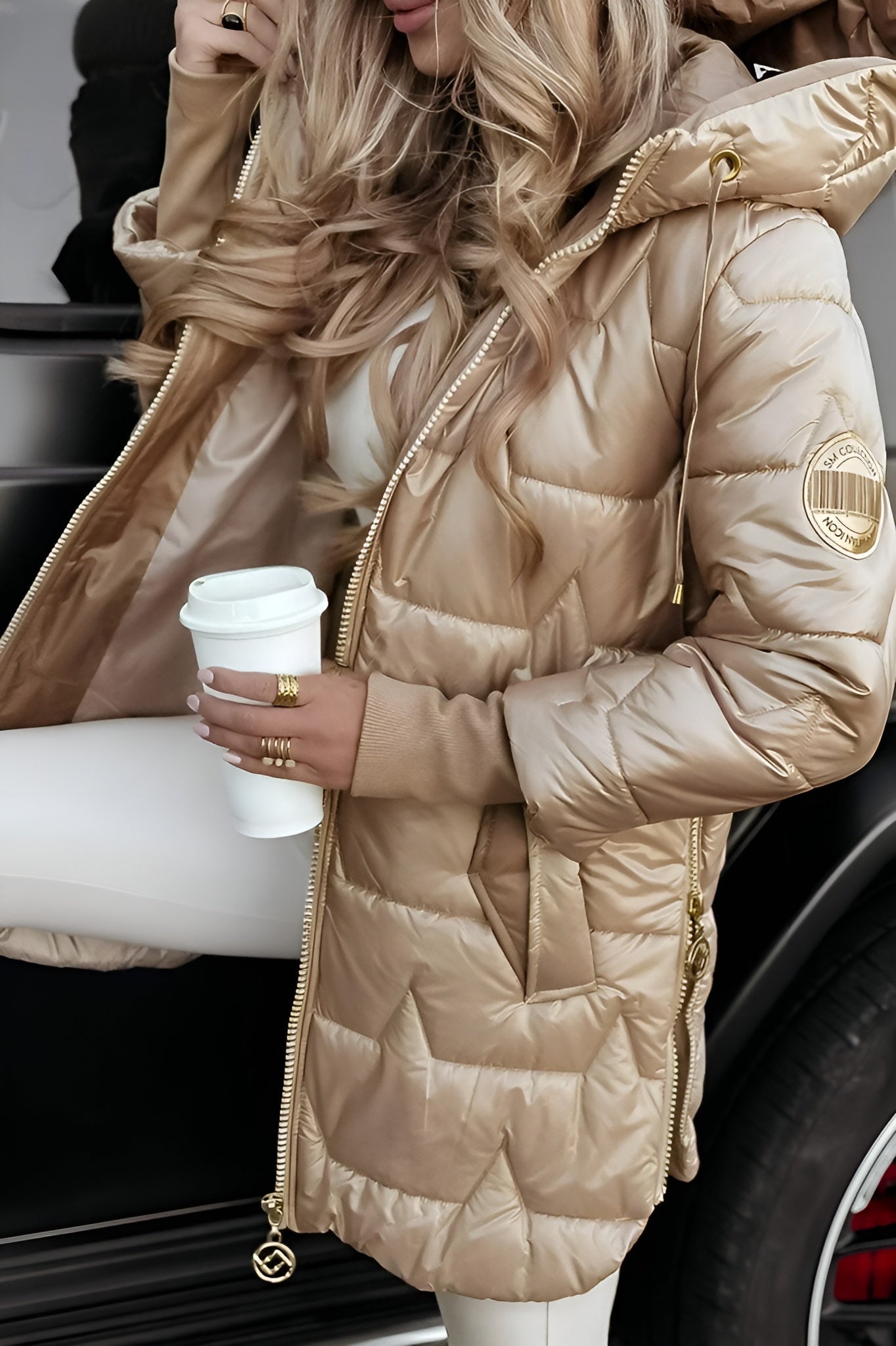 Clémence™ | Manteau d'hiver élégant avec capuche et rembourrage