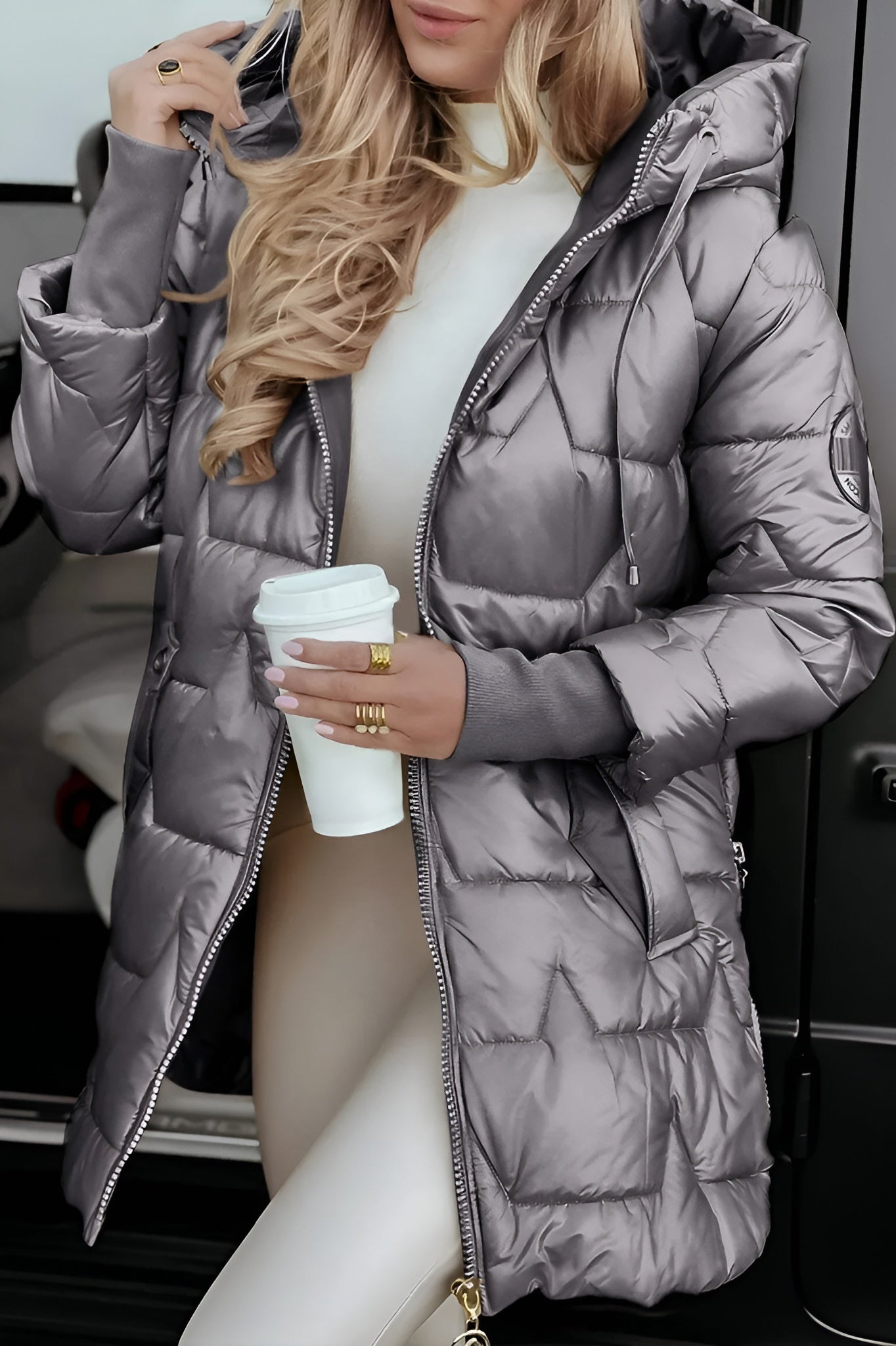 Clémence™ | Manteau d'hiver élégant avec capuche et rembourrage