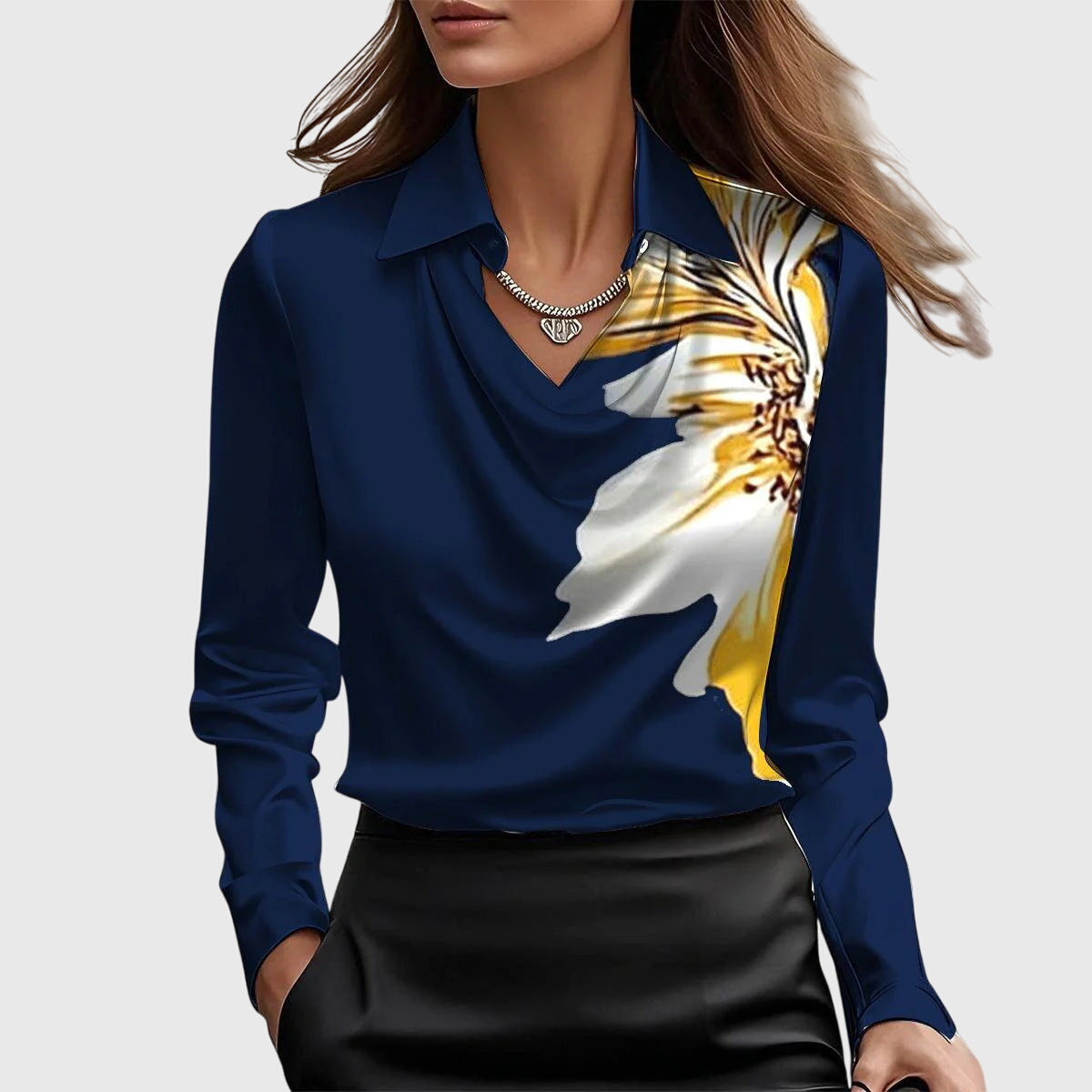 Nola | Blouse à brillance satinée