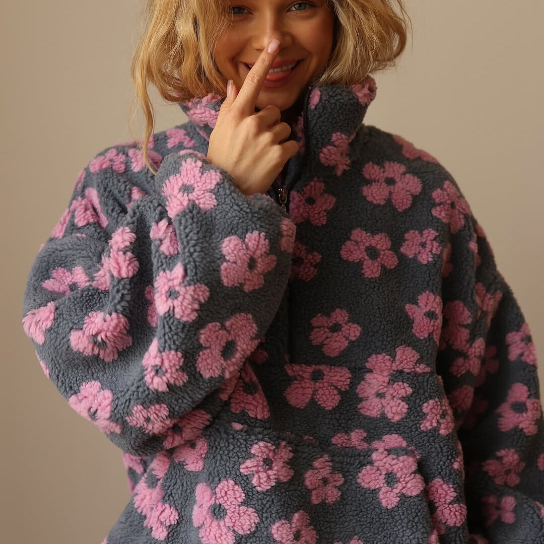 Sandra™ | Pull Sherpa d'inspiration Bohème