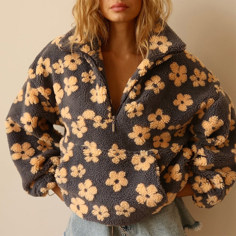 Sandra™ | Pull Sherpa d'inspiration Bohème