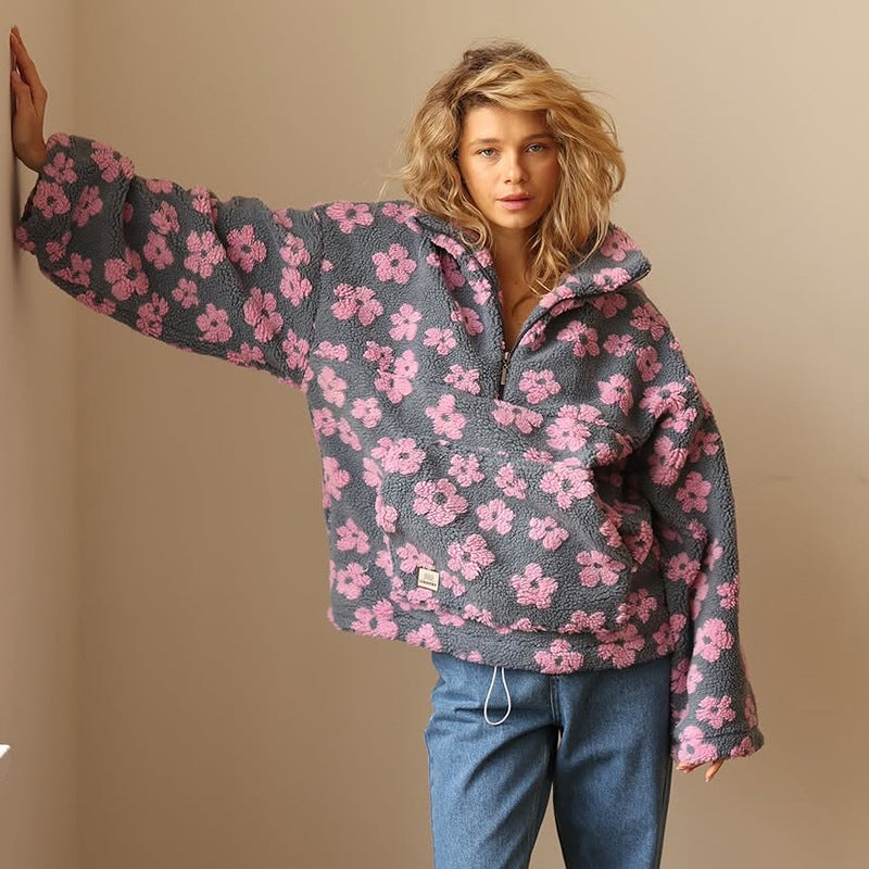 Sandra™ | Pull Sherpa d'inspiration Bohème