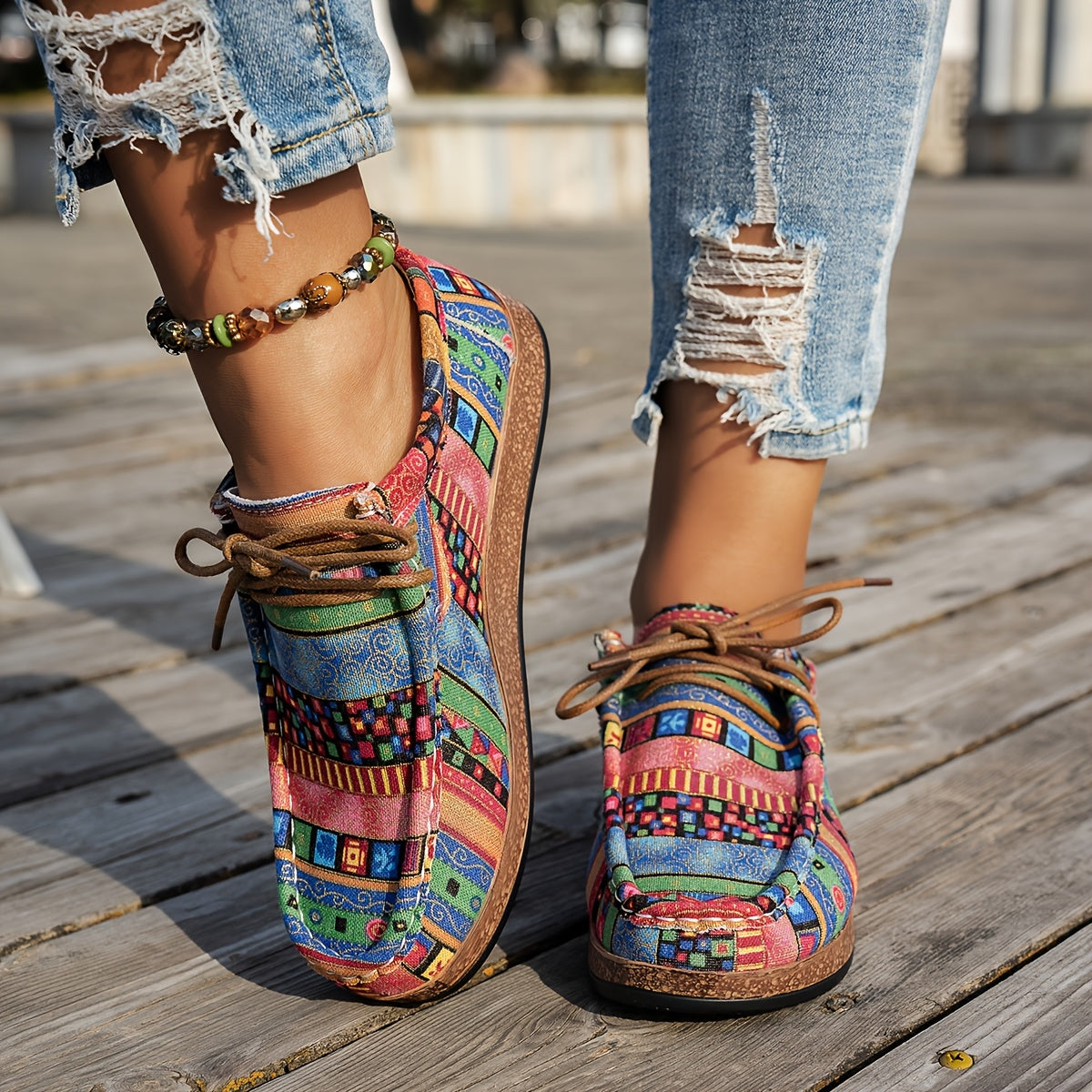 Enora | Chaussures rétro colorées pour femme