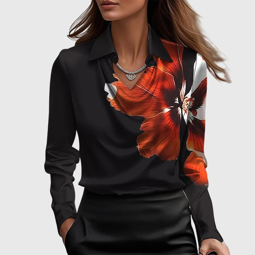 Nola | Blouse à brillance satinée
