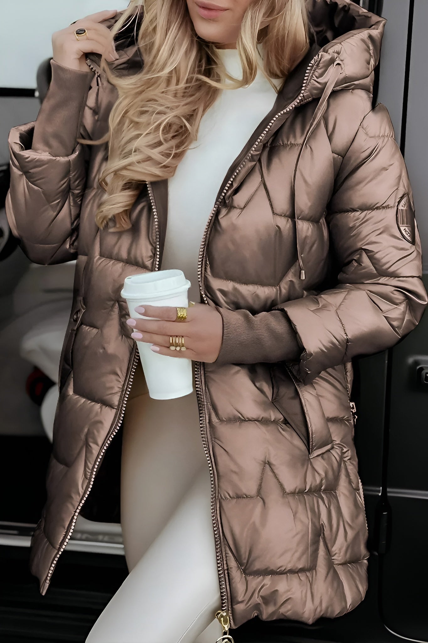 Clémence™ | Manteau d'hiver élégant avec capuche et rembourrage