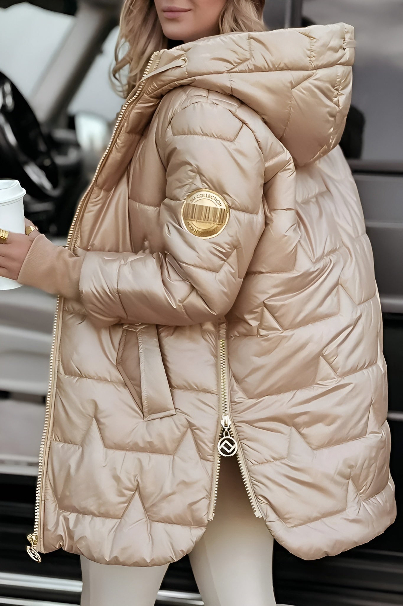 Clémence™ | Manteau d'hiver élégant avec capuche et rembourrage